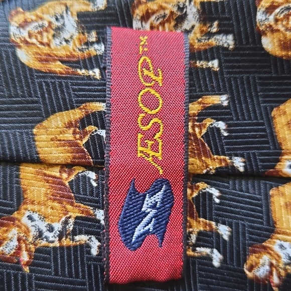 ESOP Bulldog silk necktie - Picture 4 of 7